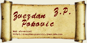 Zvezdan Popović vizit kartica